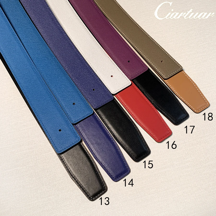 Top Trends: 2023 WITHOUT BUCKLE Ciartuar For Men Women 3.2cm 19 Colors Belt High Quality Cowskin Genuine Leather Two Sides Free Shipping Shoppable Styles