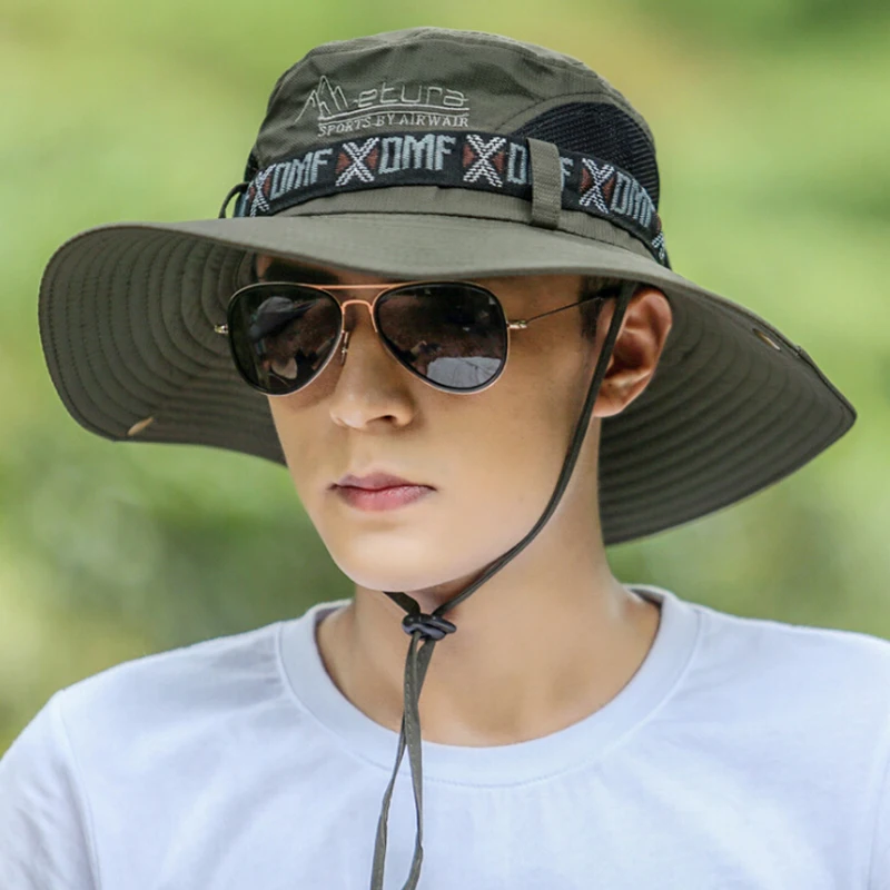 Top Trends: Summer Fishing Hat Man Women Wide Breathable Mesh Fishing Cap Beach Hats Sun Men's Outdoors UV Protection Shade Hat Shoppable Styles