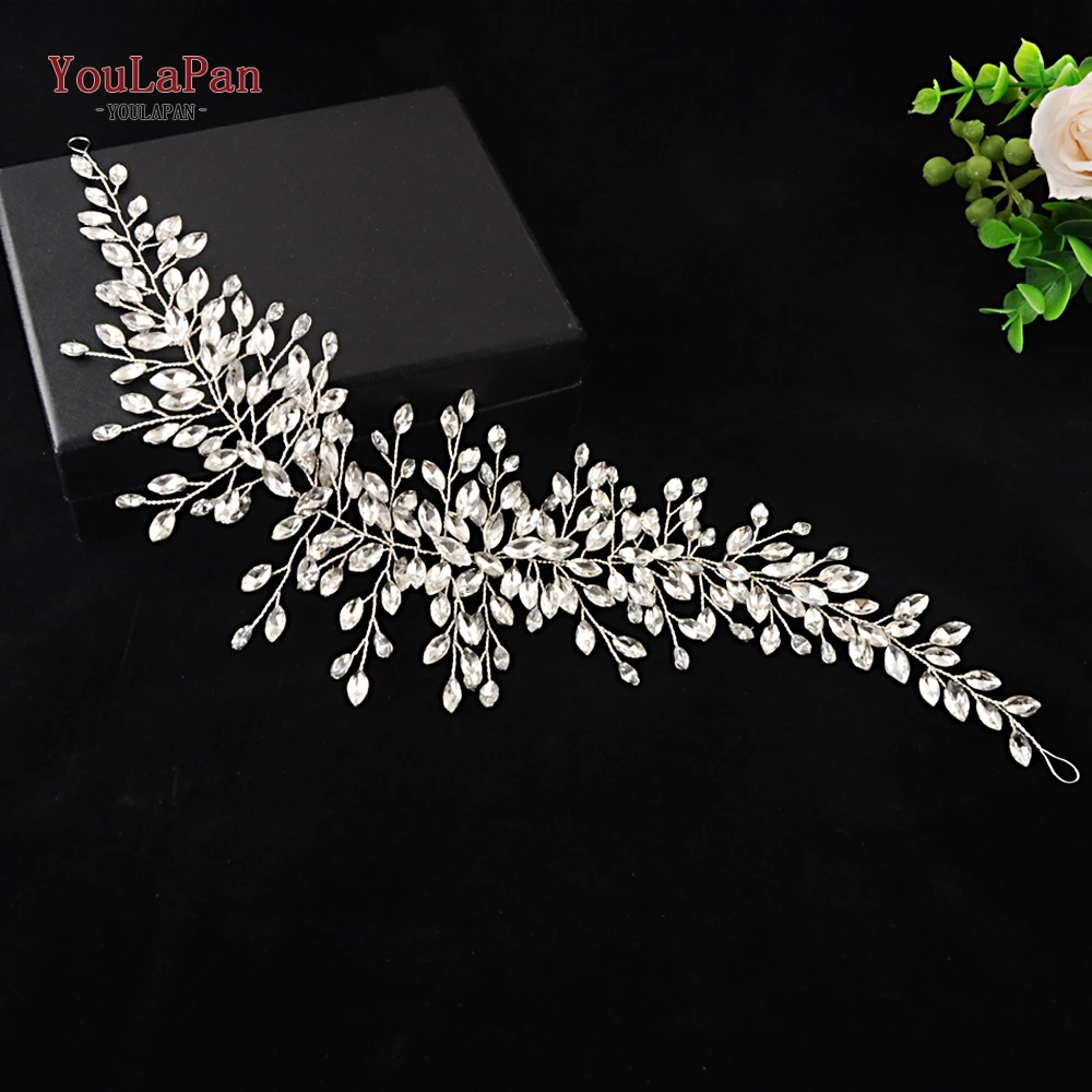 Top Trends: TOPQUEEN HP237 Silver Handmade Wedding Headband Wedding Hair Accessories Rhinestone Crystal Bridal Headwear Hair Ornament Shoppable Styles