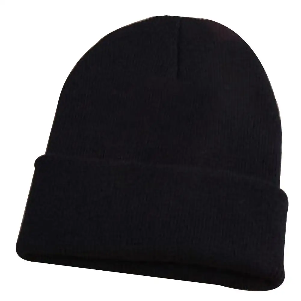 Top Trends: HOT SALES Fashion Men's Women's Beanie Knit Ski Cap Hip-Hop Winter Warm Woolen Yarn Solid Color Hat Black Autumn Spring Shoppable Styles