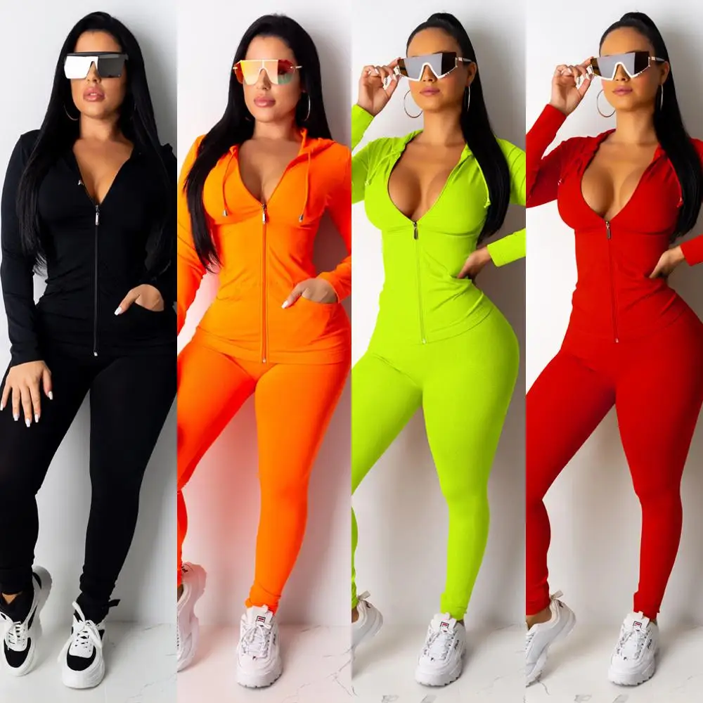 Top Trends: Fashion Two Piece Set Jogging Femme Zipper Top + Pants Suit Sportwear Tracksuit Women Winter Outfits 2xl Matching Sets Shoppable Styles