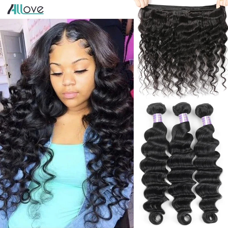 Top Trends: Loose Deep Wave Bundles 30 Inch Human Hair Bundles Brazilian Remy Hair Weave Weft 1 / 3 / 4 PCS Human Hair Extensions Natural Black Shoppable Styles - Image 4