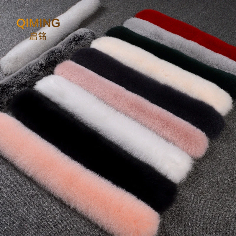 Top Trends: Women Winter 100% Real Fox Fur Collar Scarf Coat Fur Collar Luxury Fur Scarves Genuine Warm Neck Warmers Shawl Scarfs Plus Size Shoppable Styles