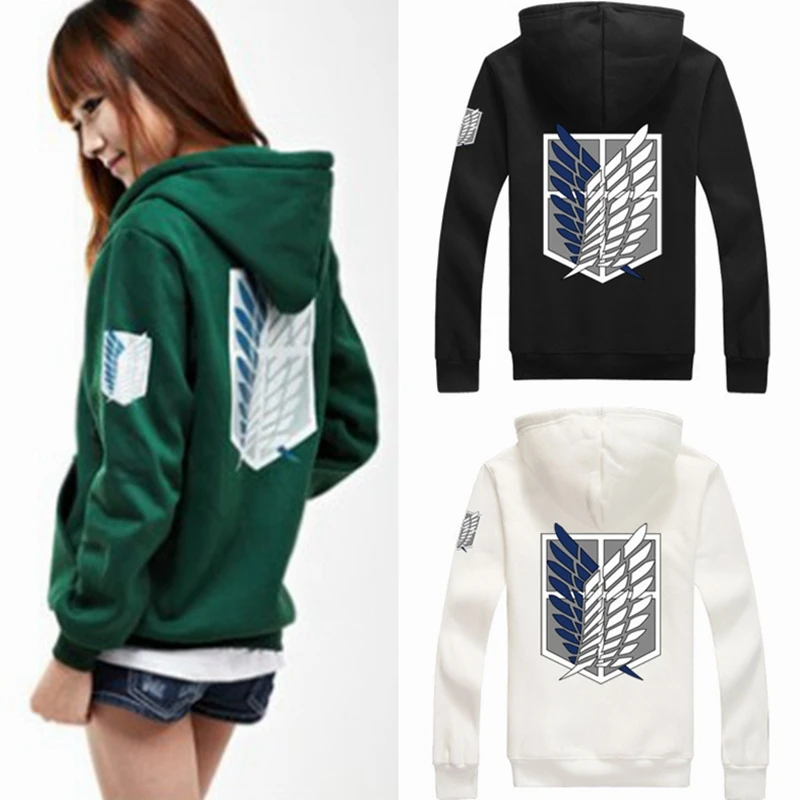 Top Trends: New Anime Wings Of Liberty Cosplay Costume Attack On Titan Unisex Hoodies Shingeki No Kyojin Legion Zipper Jacket Sweatshirts Shoppable Styles