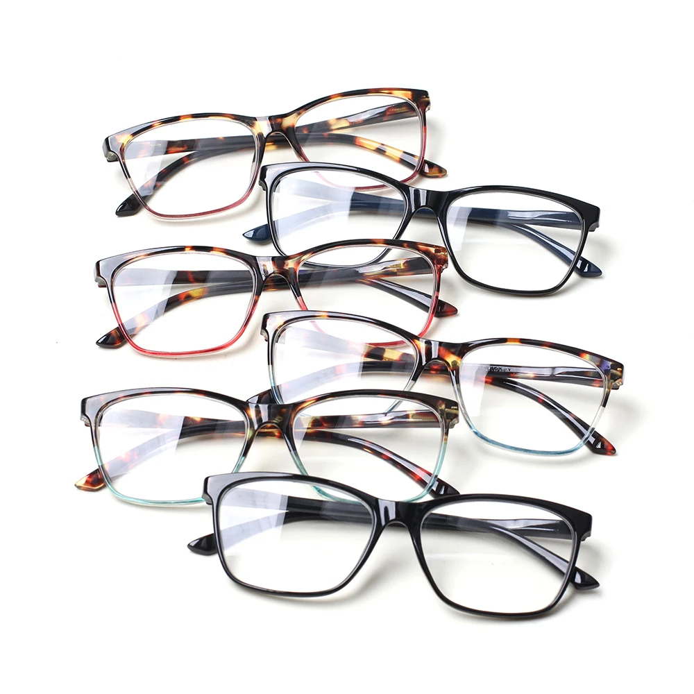 Top Trends: Stylish Rectangular Reading Glasses Spring Hinge Men Women HD Eyeglasses Diopter + 0- -+ 600 Shoppable Styles