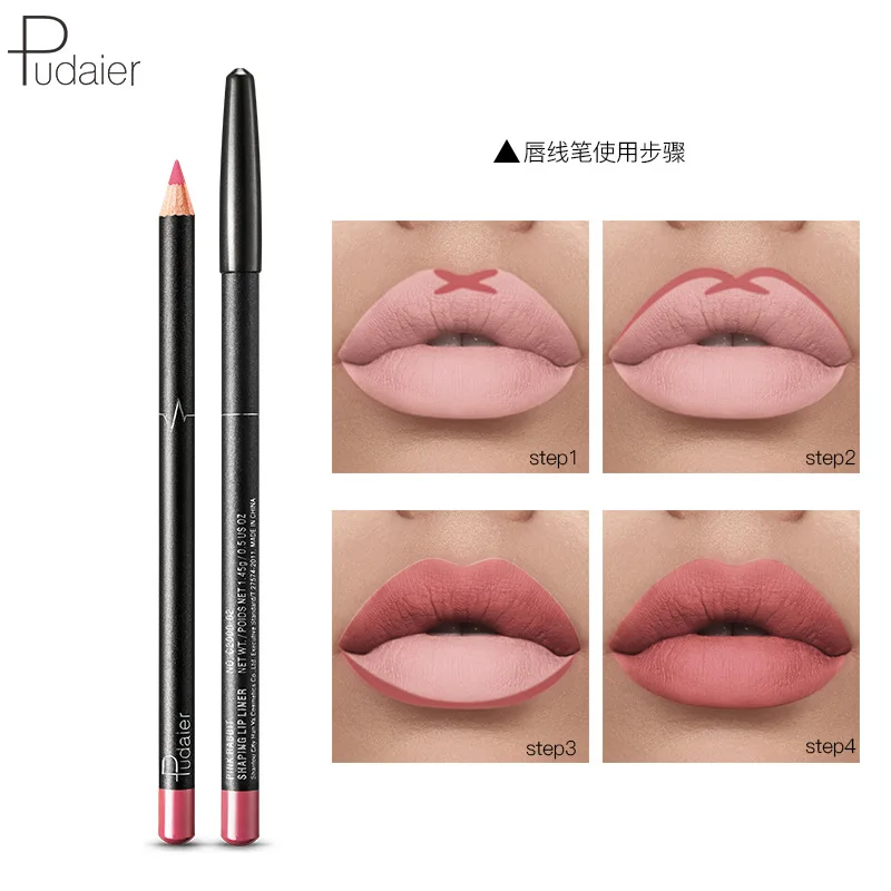 Top Trends: Pudaier12-color Lip Liner Waterproof Durable Decolorization Nude Lip Gloss Matte Lipliner Lipstick Pen Hot Selling Shoppable Styles