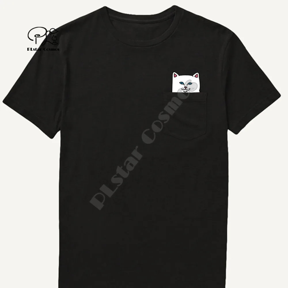 Top Trends: 2020 Men&#039;s T Shirt Fashion Brand New Pocket Cat Cartoon Print T-shirt Men&#039;s Cotton Short Sleeve Hip Hop Tops Funny Harajuku Tees Shoppable Styles