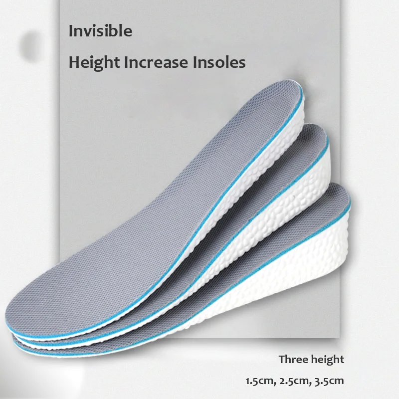 Top Trends: Invisible Height Increase Insoles High Elasticity Soft Breathable Sport Sole Pad For Unisex Shock Absorption Cushion Shoppable Styles