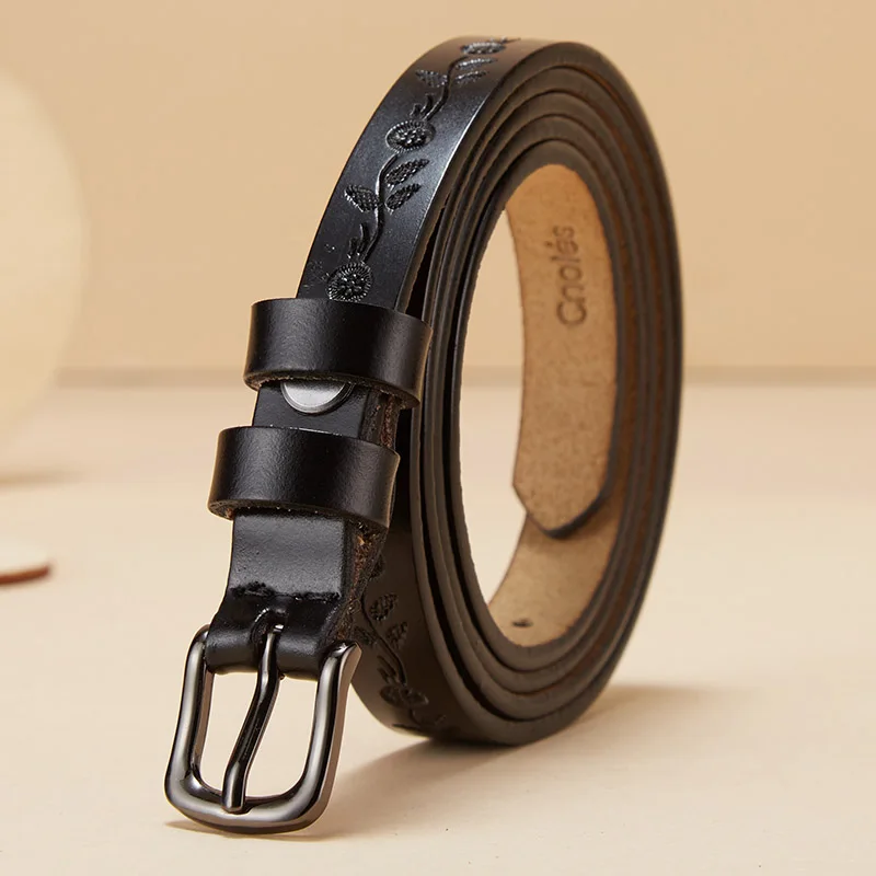 Top Trends: Cnoles Brown Women Belt For Jeans Buckle Ladies Dress Waist Belt Brown Black Leather Female Belt Strap Shoppable Styles