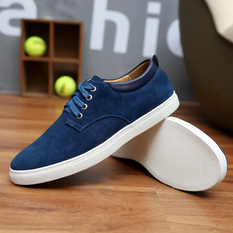 Top Trends: Spring / Autumn 2019 New Men Shoes Fashion Sneakers Casual Luxury Shoes Men Cow Suede Lace-up Low-cut High Quality Plus Size 38-49 Shoppable Styles