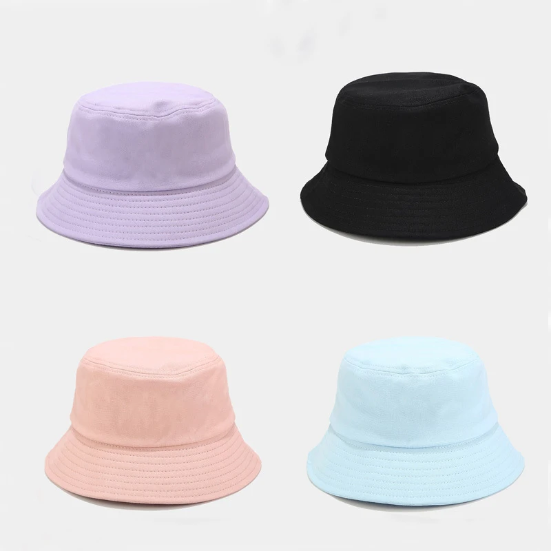 Top Trends: Unisex Spring Summer 100% Cotton Bucket Hat Women Outdoor Sunscreen Fishing Cap Men Bob Chapeau Panama Foldable Sun Hats Shoppable Styles