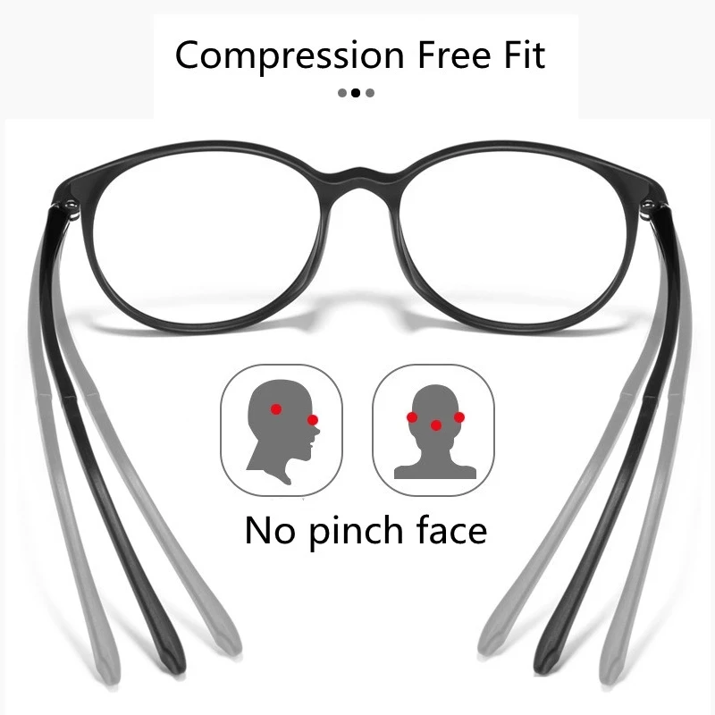 Top Trends: Ultralight Rubber Titanium Round Frame Blue Light Blocking Reading Glasses Men Computer Presbyopic Eyeglasses Magnifying Eyewear Shoppable Styles - Image 4