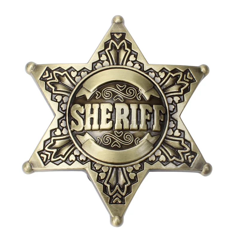 Top Trends: Sheriff Belt Buckle Homemade Handmade Belt Components Waistband DIY Western Cowboy Police Shoppable Styles - Image 4