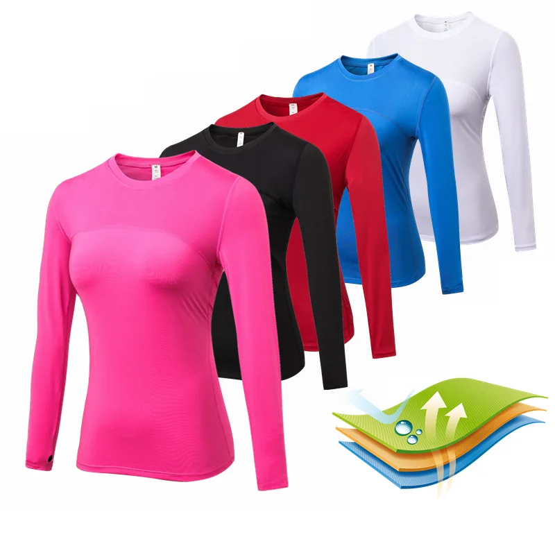 Top Trends: Better Quality Long Sleeve T-shirts Women Yoga Gym Compression Tights Sportswear Fitness Quick Dry Running Tops Body Shaper Tee Shoppable Styles