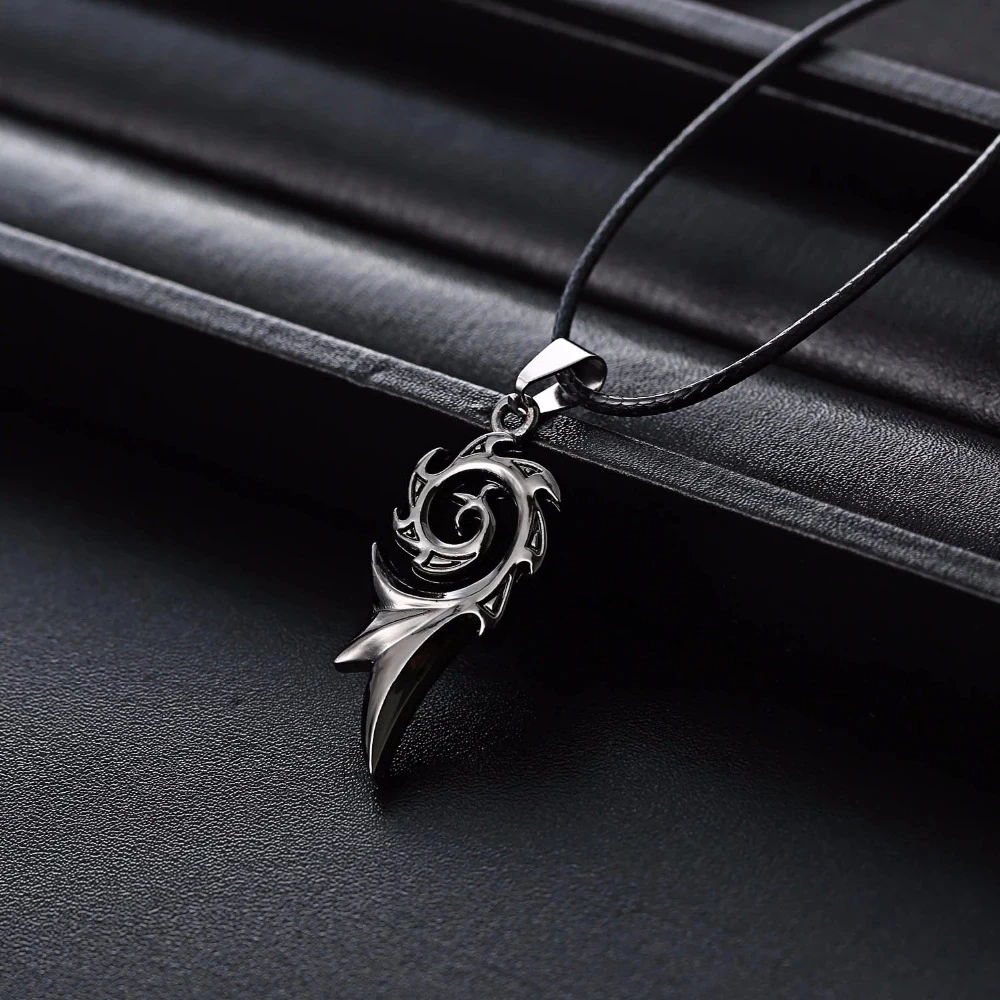 Top Trends: Rinhoo Men's Punk Dragon Flame Titanium Stainless Steel Cool Leather Chain Pendant Necklace Men's Charm Necklace Jewelry Shoppable Styles