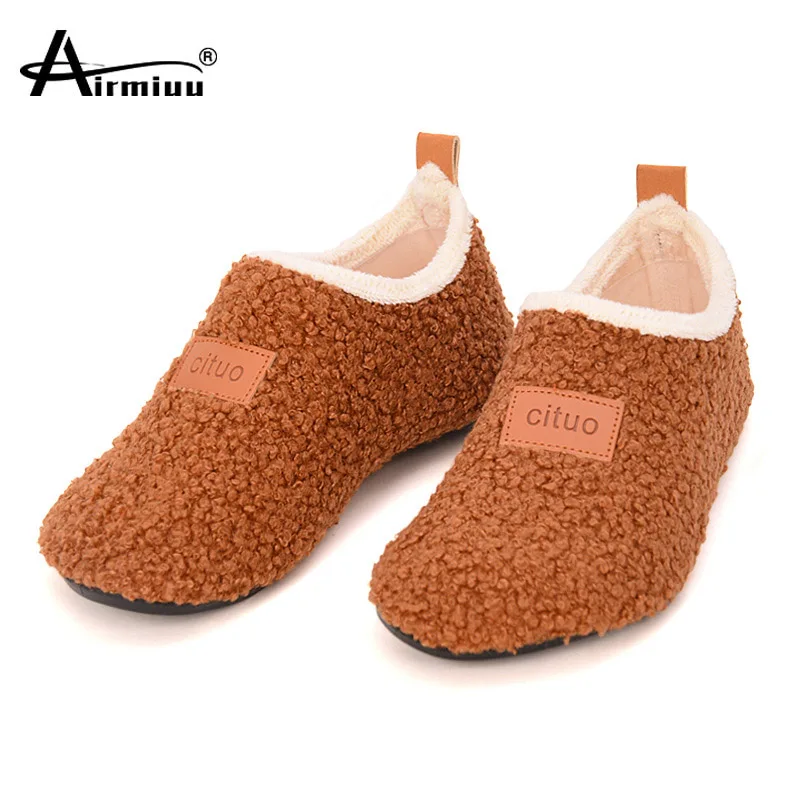 Top Trends: Winter Kids Slippers Teddy Plush Warm Floor Sock Shoes Baby Boys Soft Sole Non-slip Cotton Slippers Girls Indoor Home Shoes 2021 Shoppable Styles