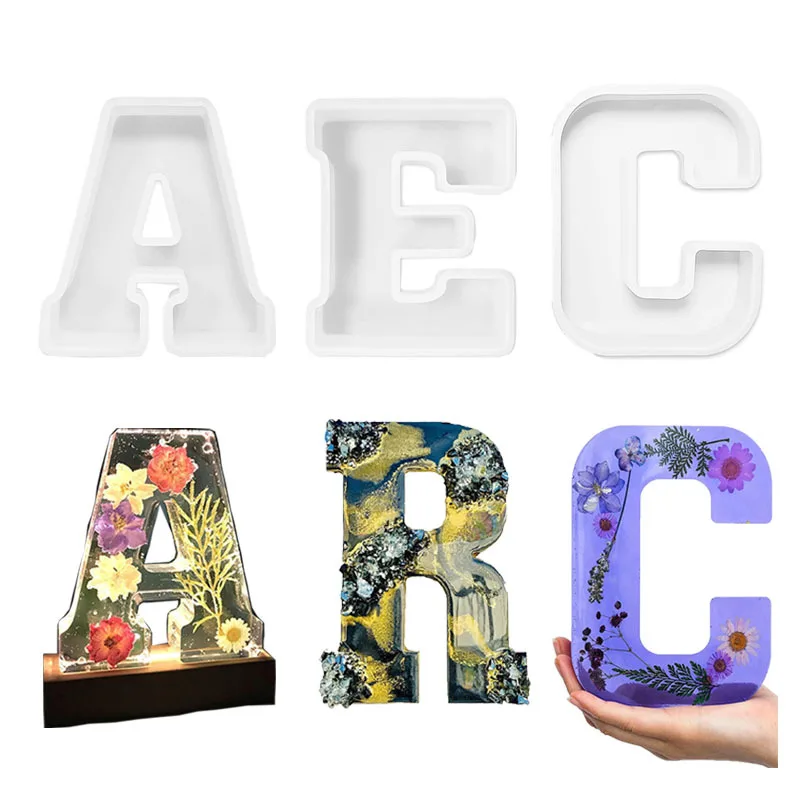 Top Trends: 1pc A-Z Letter Silicone Molds Alphabet Epoxy Resin Mold For DIY Birthday Party Wedding Christmas Decoration Crafts Casting Tool Shoppable Styles