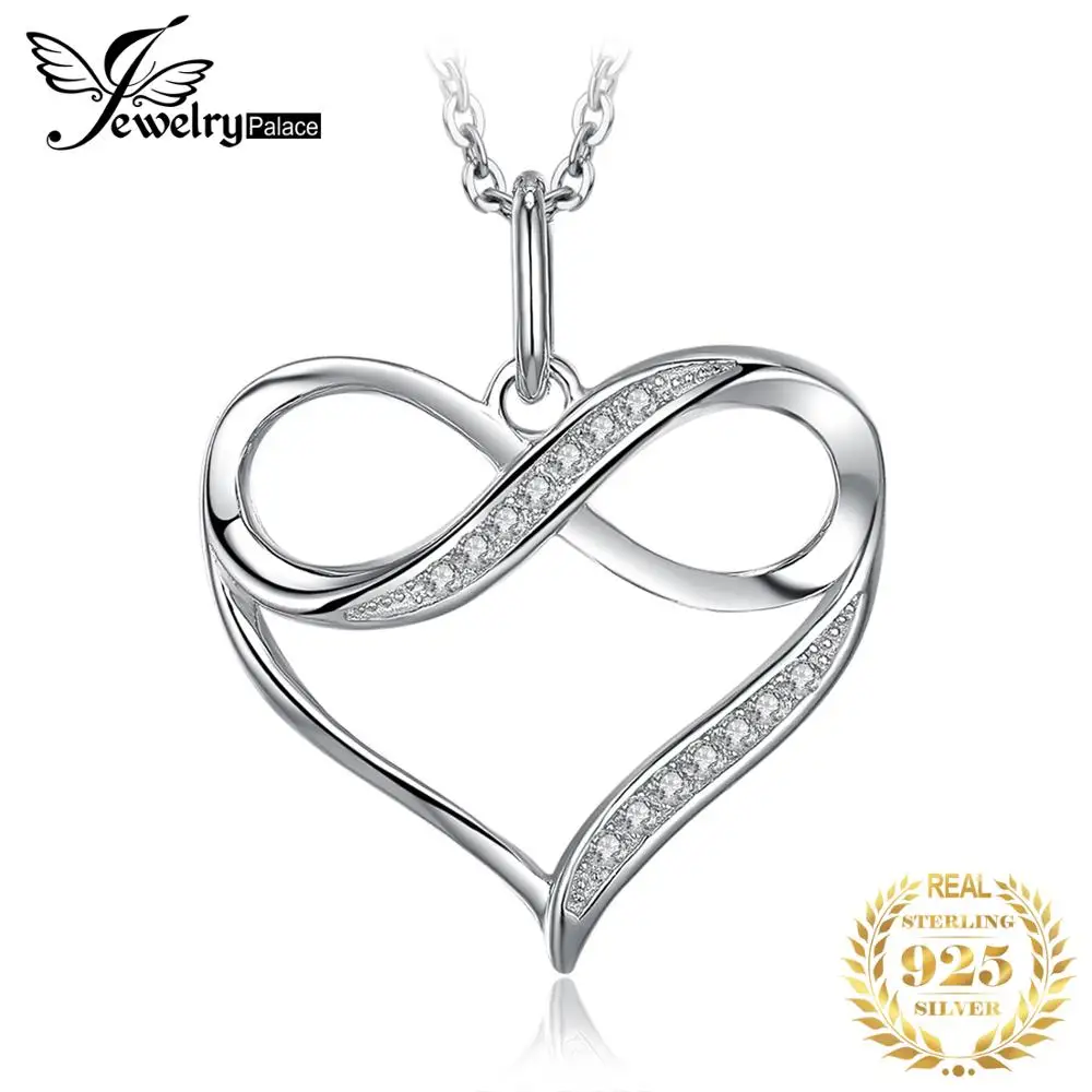 Top Trends: JewelryPalace Infinity Love Knot Heart 925 Sterling Silver Pendant Necklace For Womam Girl Fashion Fine Jewelry Gift No Chain Shoppable Styles