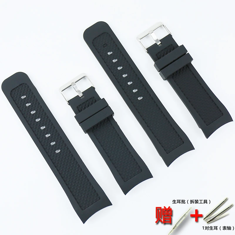 Top Trends: Watch Accessories 24mm Men's Silicone Strap Buckle For All Types Of Brand Business Sports Watches Ladies Rubber Waterproof Strap Shoppable Styles