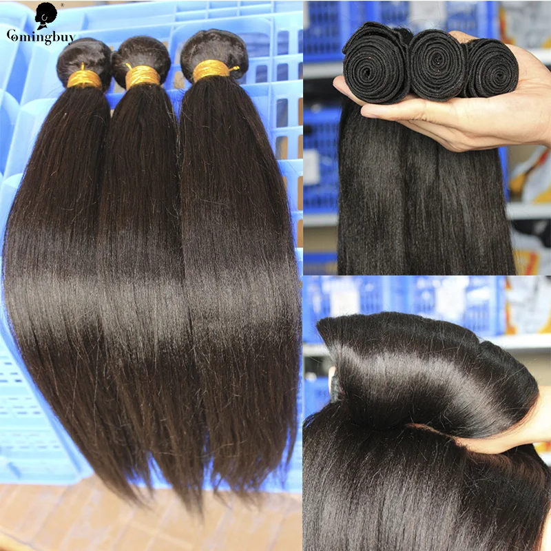 Top Trends: Light Yaki Straight Human Hair Bundles Brazilian Raw Virgin Hair Weave Kinky Straight Bundle Hair Extensions Comingbuy Virgin Shoppable Styles - Image 4