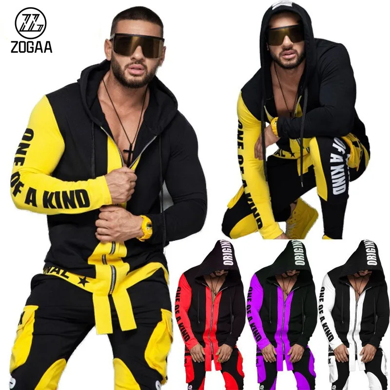 Top Trends: ZOGAA Hip Hop Men's Cool Hoodies Set 2 Piece Sweatsuit Hooded Jacket And Pants Jogging Suit Tracksuits Shoppable Styles