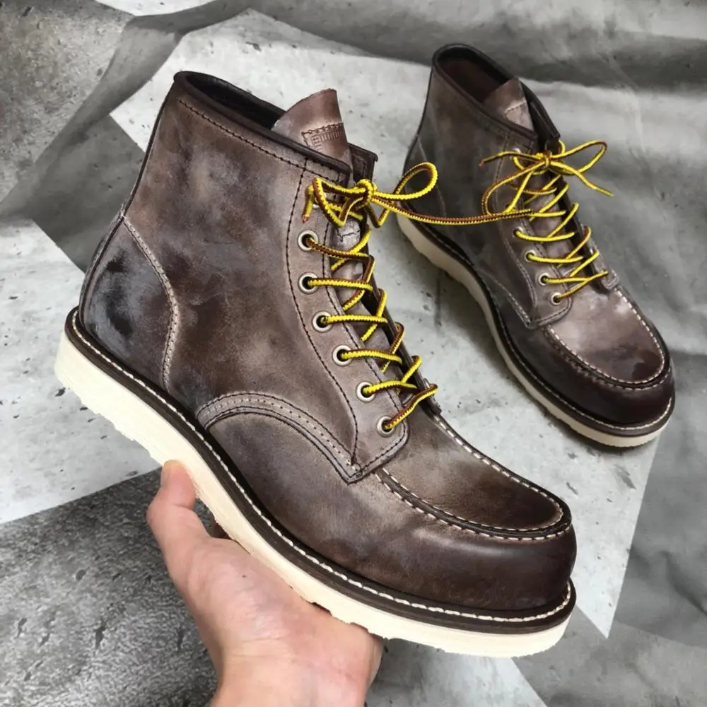 Top Trends: YQ875 Red Tornado Size 35-50 Super Quality Genuine Italian Cow Leather Handmade Durable Goodyear Welted Rider Boots 3 Colours Shoppable Styles