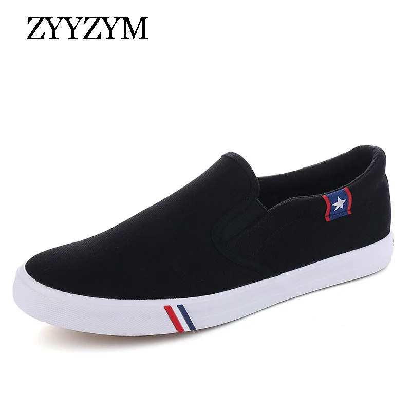 Top Trends: Mens Shoes Casual Canvas Spring Summer Slip-on Unisex Man Fashion Sneakers Flats Breathable Light Black Lovers Shoes Footwear Shoppable Styles