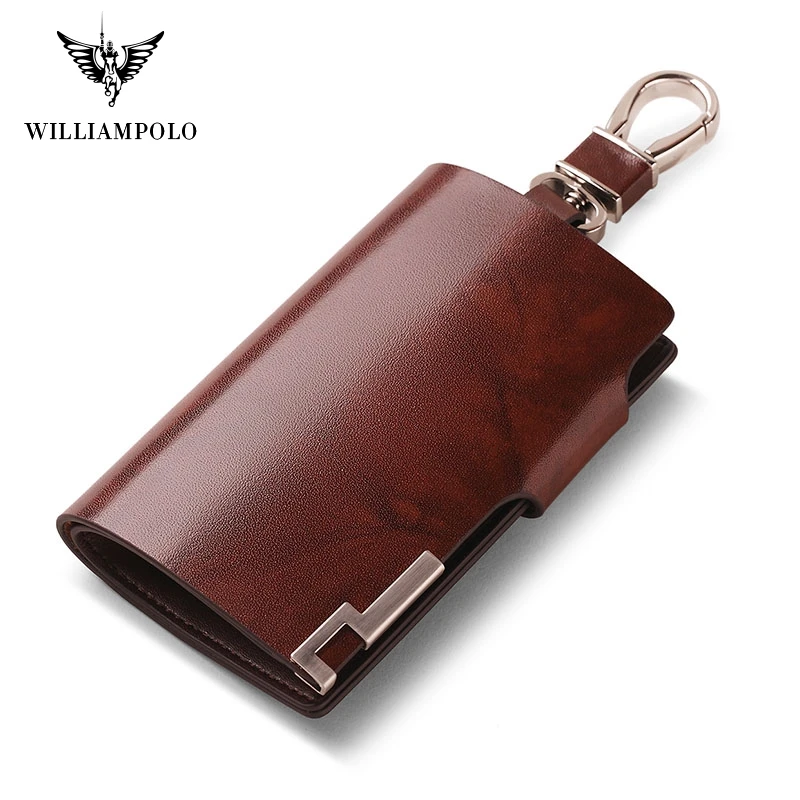 Top Trends: WILLIAMPOLO Fashion Cow Leather Pillow 6 Rings Key Holder Unisex Solid Wallet PL176112 Shoppable Styles