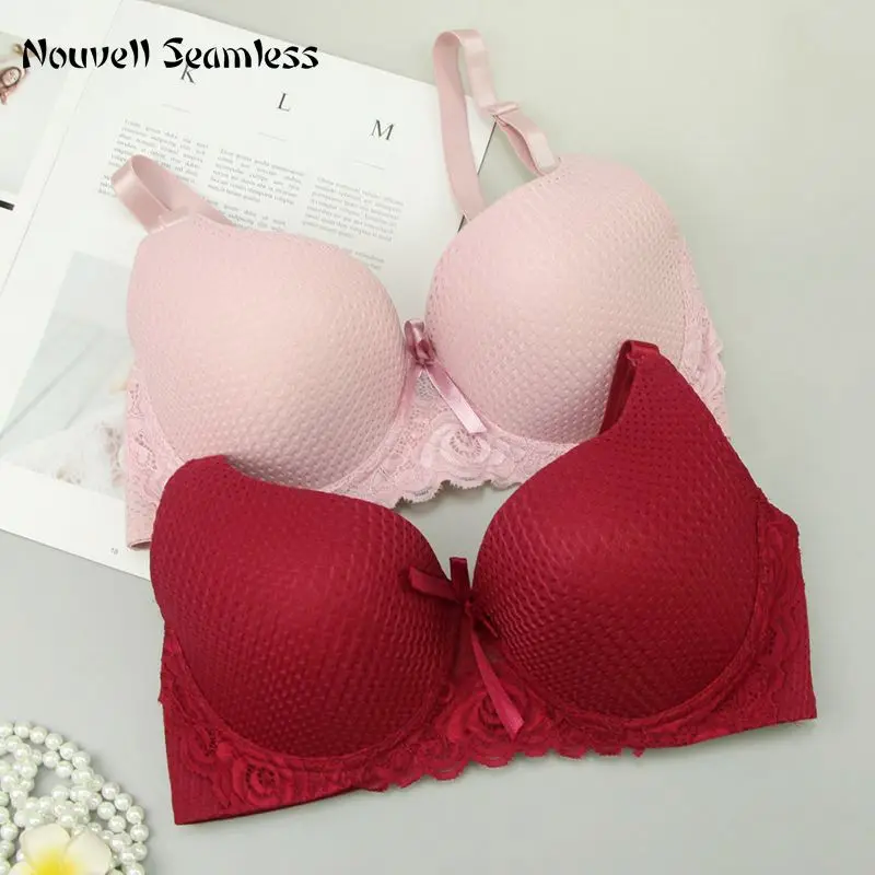 Top Trends: Nouvell Seamless Brand Womens Bra Plus Large Size Lingerie Super Push Up Lace Sexy Underwire Underwear For Lady Shoppable Styles