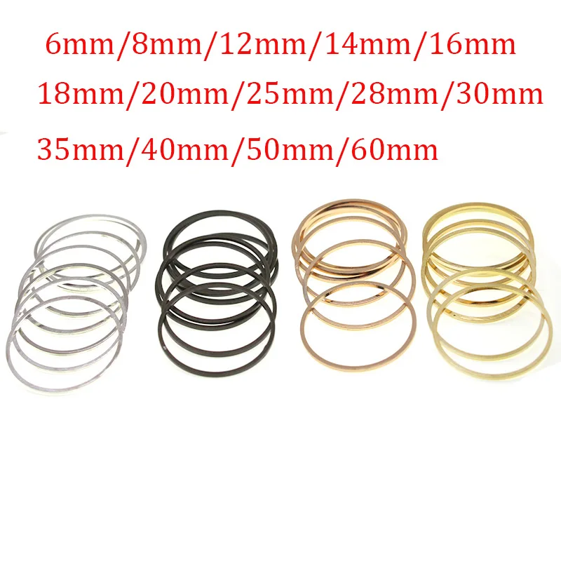 Top Trends: 1mm Thick Brass Closed Rings Round Big Circle Earrings Hoops DIY Accessories Charms Connectors Pendant Necklace Jewelry Making Shoppable Styles