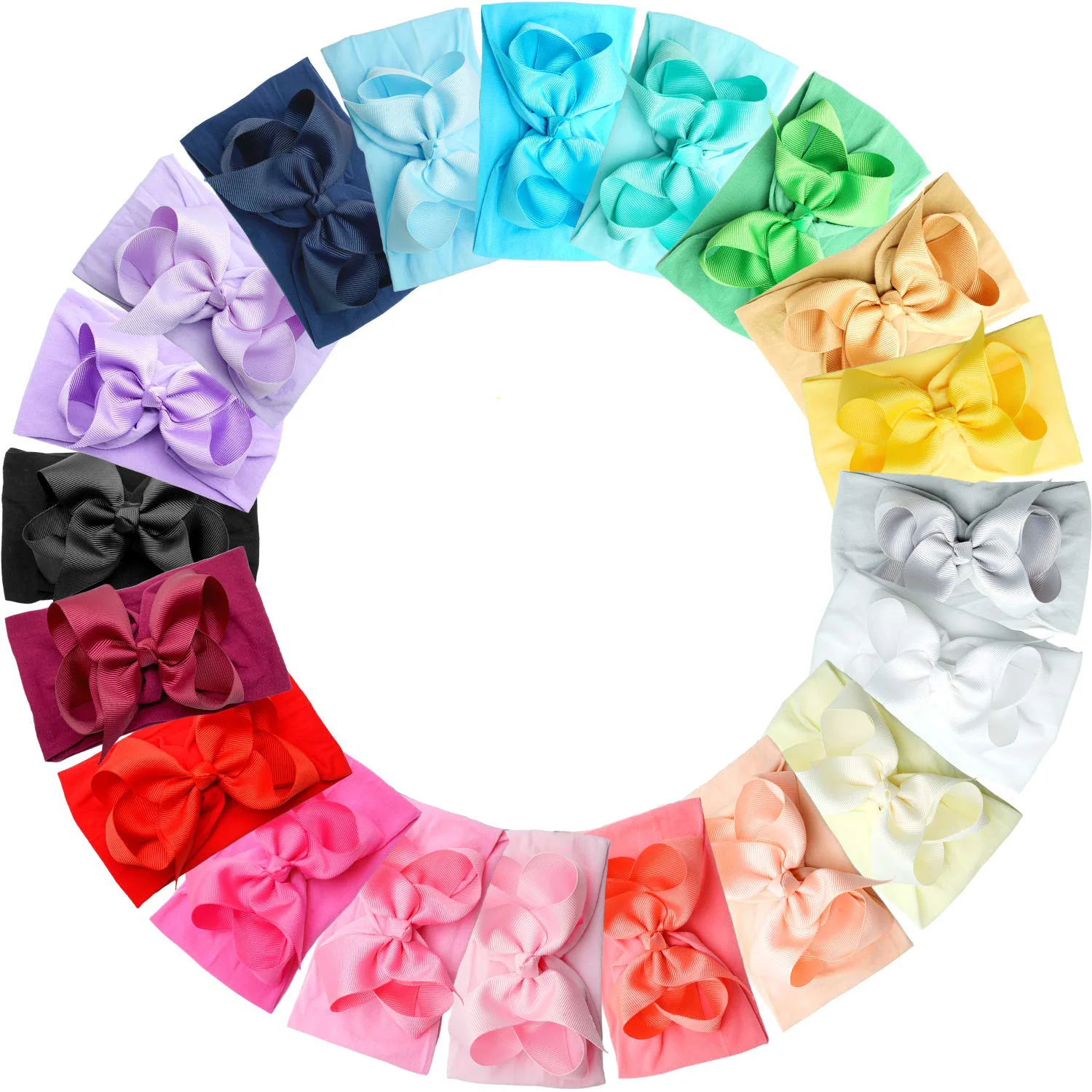 Top Trends: 20PCS Soft Baby Headbands With 4.5 Inches Hair Bows Headwraps For Baby Girl Head Band Newborns Hair Accessories Hair Band Shoppable Styles