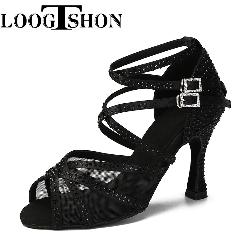 Top Trends: Loogtshon Black Latin Dance Shoes Latin Dance Shoes Latin Dance Shoes Woman Heel 5.5 Cm Heels Dance Shoes Women&#039;s Sports Shoes Shoppable Styles