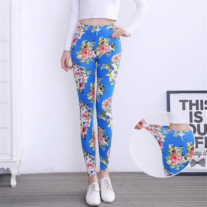 Top Trends: YRRETY Women Leggings High Street Cotton Leggin Casual Floral Printed Legging Graffiti Soft Fashion Women Trousers Hot Fashion Shoppable Styles - Image 5