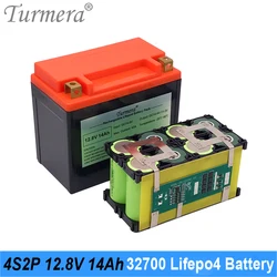 Turmera 12.8V 14Ah 32700 Lifepo4 Battery with LCD 4S 40A Balance BMS for