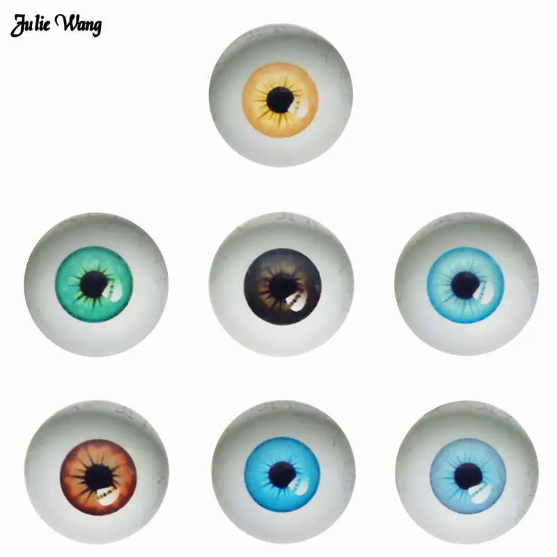 Top Trends: Julie Wang 6-30MM Animal Human Eyes Glass Cabochon Flatback Scrapbooking Dome Dragon Evil Eyes Pattern Toy Craft DIY Accessory Shoppable Styles