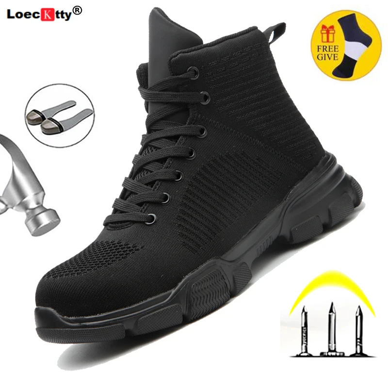 Top Trends: Drop Shipping Sneakers Men Work-Shoes Steel Men's Toe-Protective Puncture-Proof Anti-Smashing Outdoor Shoppable Styles