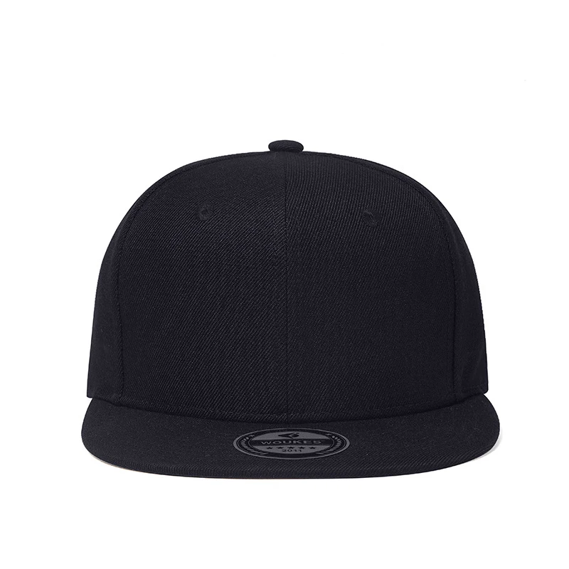 Top Trends: High Quality Men's Straight Cap Flat Peak Hip Hop Snapback Cap Women Solid Color Baseball Hat Wool Polyester Flat Bill Casquette Shoppable Styles - Image 2