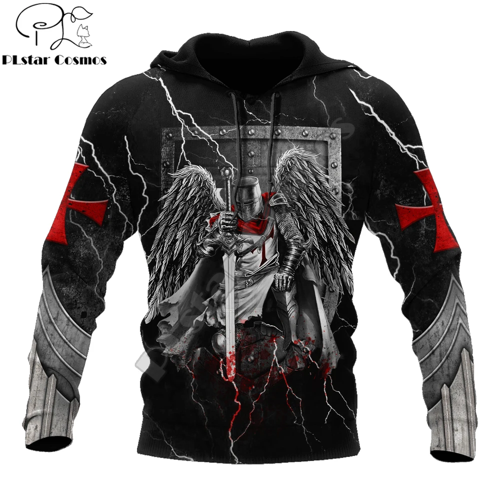 Top Trends: Knight Templar 3D All Over Printed Men Hoodie Armor Style Unisex Deluxe Hoodies Zip Pullover Casual Jacket Tracksuit KJ386 Shoppable Styles