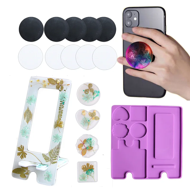 Top Trends: New Large Mobile Phone Stand Epoxy Resin Mold Mirror Combined Phone Support Paste Mold For Handmade Resin Casting Jewelry Molds Shoppable Styles