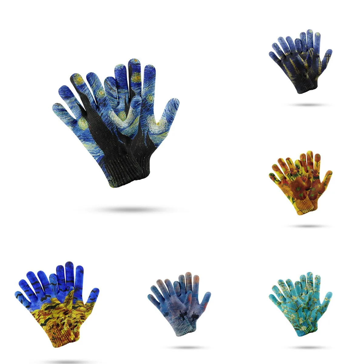 Top Trends: Van Gogh Oil Painting Unisex Women‘s Men's Art Touch Screen Winter Wrist Gloves Smartphones Driving Windproof Gloves Female Shoppable Styles