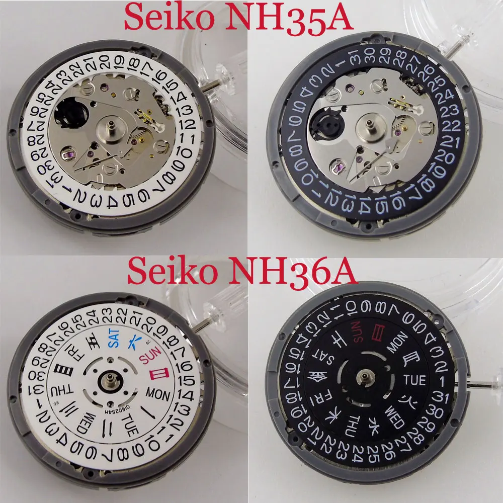 Top Trends: Genuine NH34A NH35A NH36A Automatic Mechanical Movement Day / Date For 3 / 3.8 / 4 / 9 O&#039;clock Crown Hacking Seconds High Accuracy Shoppable Styles