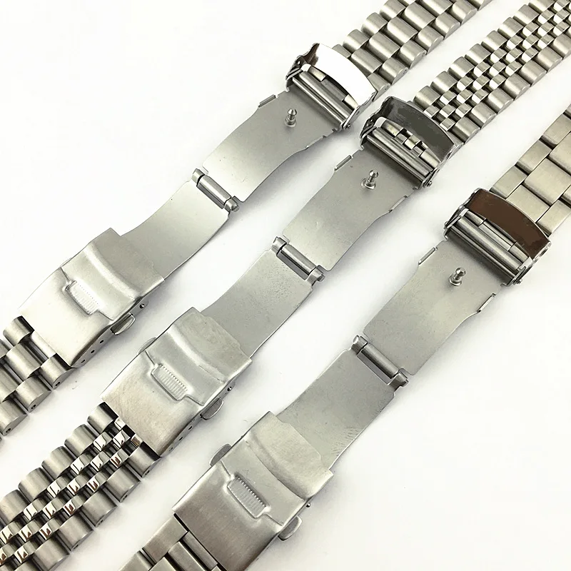 Top Trends: 20mm 22mm Stainless Steel WistWatch Bands Bracelets Curved End Replacement For Seiko SKX007 SKX009 SKX011 Black Silver Watchband Shoppable Styles - Image 6