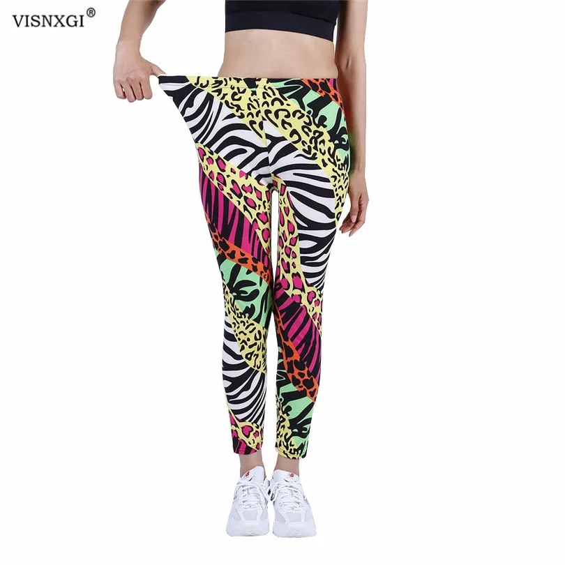 Top Trends: VISNXGI High Waist Fitness Leggings Woman Sport Tights Workout Running Colored Leopard Pattern Ankle-Length Casual New Bottom Shoppable Styles