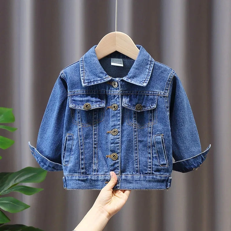 Top Trends: Children's Denim Jackets Trench Coat Embroidery Jackets Boy Baby Denim Coat Casual Outerwear Spring Autumn Clothing Shoppable Styles