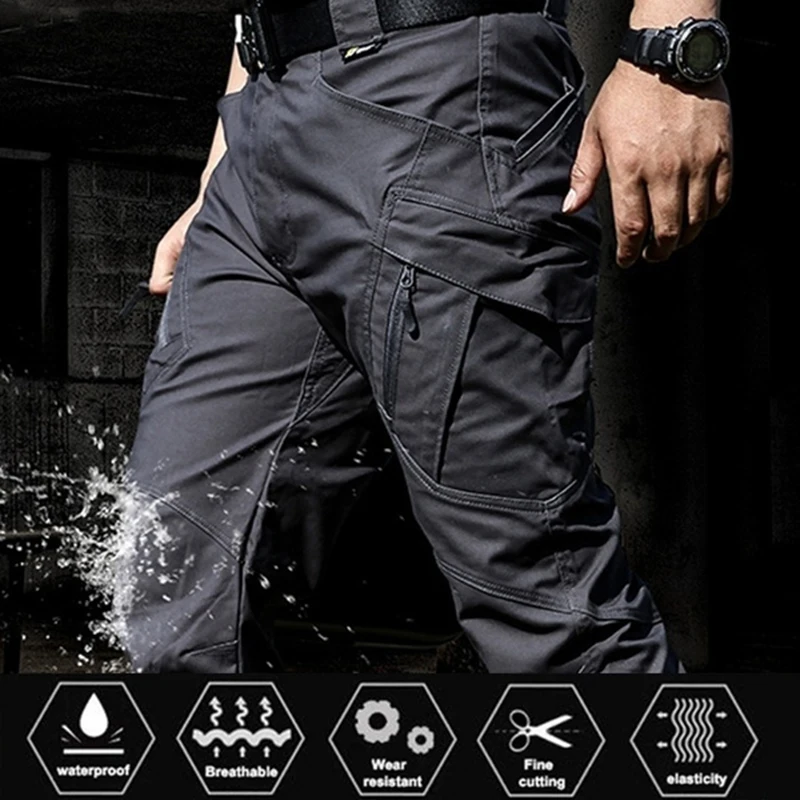 Top Trends: Tactical Pants Men Elastic Outdoor Military Army Trousers Men Multi-Pocket Waterproof Wear Resistant Casual Cargo Pants Shoppable Styles