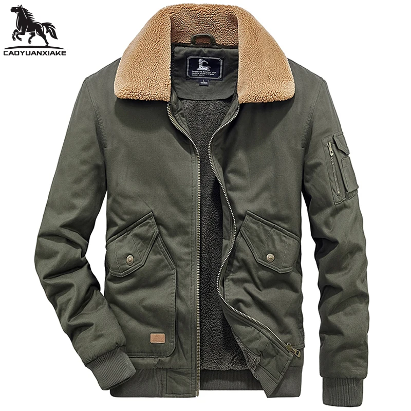 Top Trends: Winter Jackets Men New Jacket Mens Plus Velvet Thickening Men's Lamb Wool Coats Middle Aged Business Casual Warm Water Wash Coat Shoppable Styles