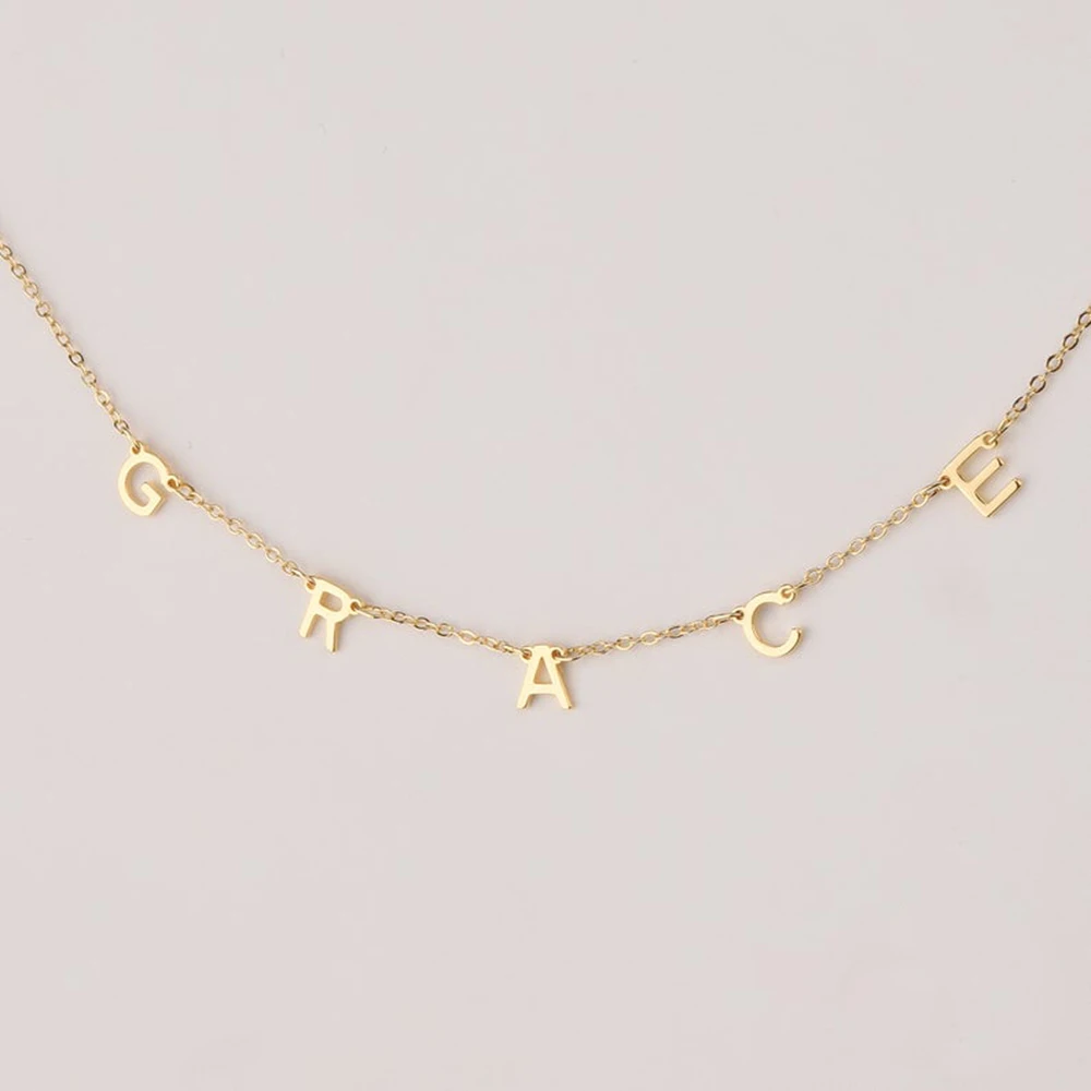 Top Trends: Customized Initial Necklace, Exquisite Clavicle Chain, Ladies Stainless Steel Number Pendant Jewelry Shoppable Styles