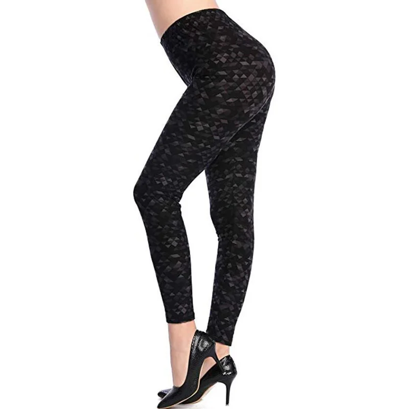 Top Trends: YRRETY Black Leggings Women Polyester Ankle-Length Standard Flower Pants Elasticity Push Up Fitness Female High Waist Bottom Shoppable Styles