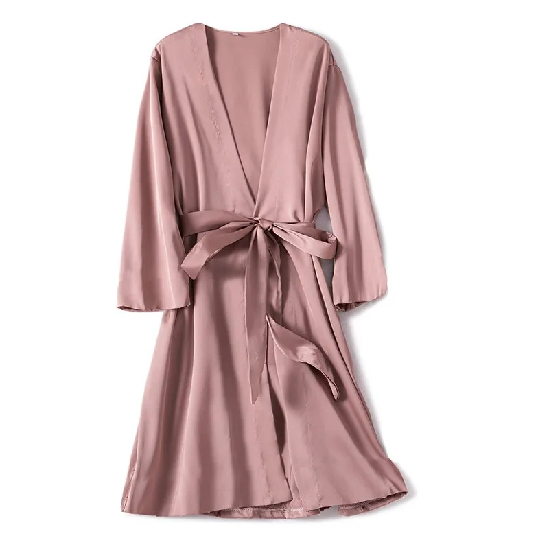 Top Trends: Satin Robe Female Intimate Lingerie Sleepwear Silky Bridal Wedding Gift Casual Kimono Bathrobe Gown Nightgown Sexy Nightwear Shoppable Styles