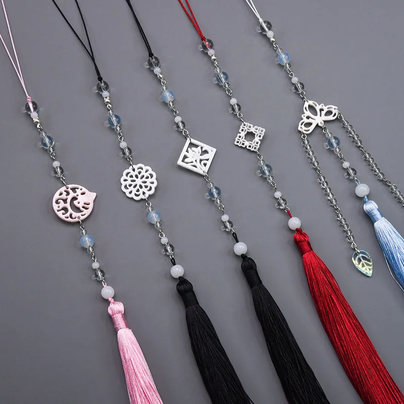 Top Trends: Chinese Hanfu Tassel Pendant Retro Waist Pendant Round Neck Robe Hanfu Palace Ribbon Rope Safety Buckle Waist Pendant Ornament Shoppable Styles